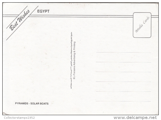 44692- SOALR BOAT, PYRAMIDS, EGYPTIAN MUSEUM - Musées