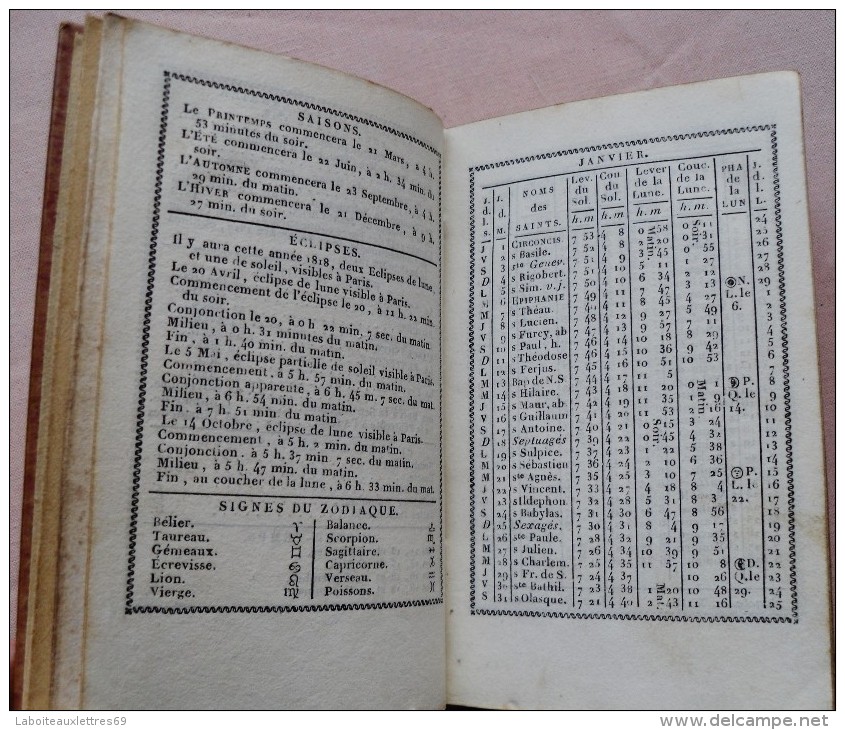 ALMANACH DE DAMES LA CORBEILLE DES ROSES OU LA JOLIE ROSIERE - ANNEE 1818 - Autres & Non Classés