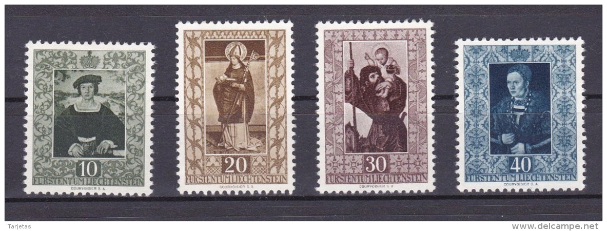 311 A 314 SERIE COMPLETA DE 4 SELLOS DE LIECHTENSTEIN - Oblitérés