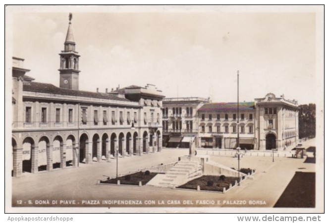 Italy Torino S Dona Di Piave Piazza Independenza Con La Casa Del Fascio Real Photo - Churches