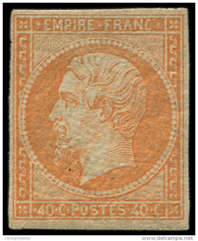 16b  40c. Orange S. Paille, Infime Trace De Charnière, Frais, TB. Br - Autres & Non Classés