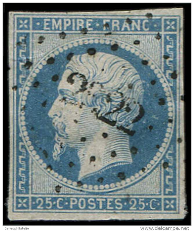 15   25c. Bleu, Petites Marges, Oblitéré PC 2322, B/TB - Autres & Non Classés