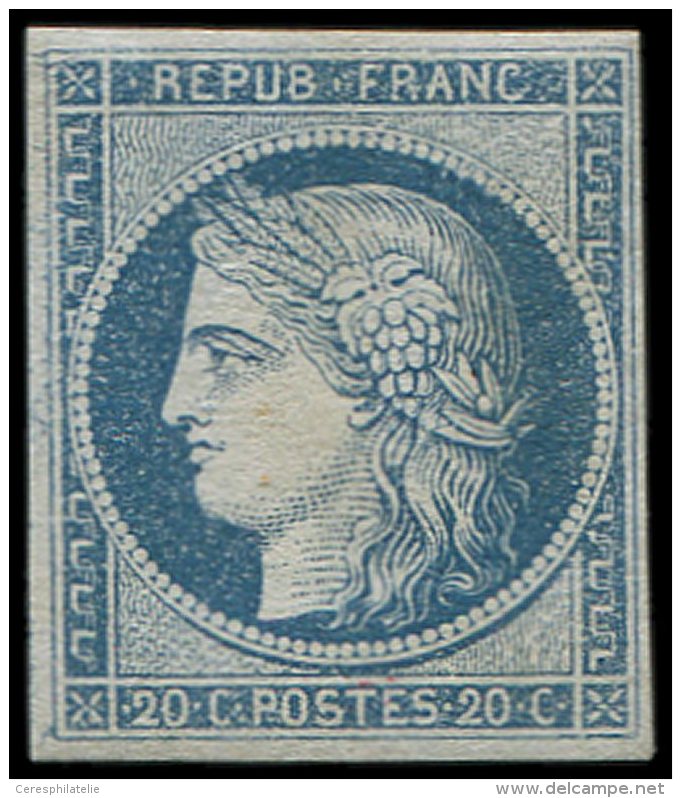 8b   20c. Bleu Sur Azuré, Gomme Partielle Habituelle Pour Ce Timbre, TB. C - Autres & Non Classés