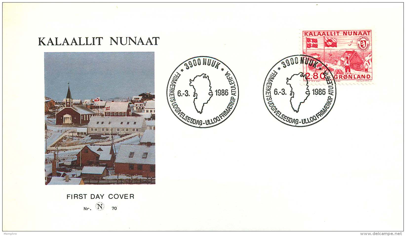 1986  Port Post Office With Flag  MiNr 263 - FDC
