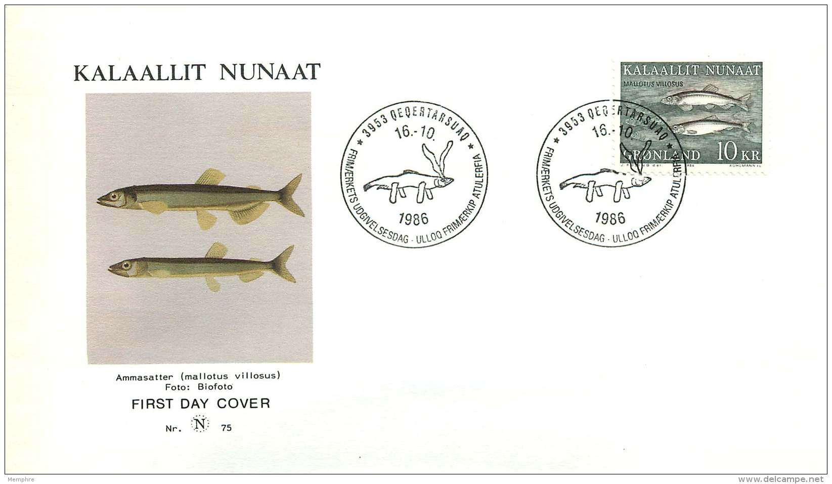 1986  Fish  MiNr 168 - FDC