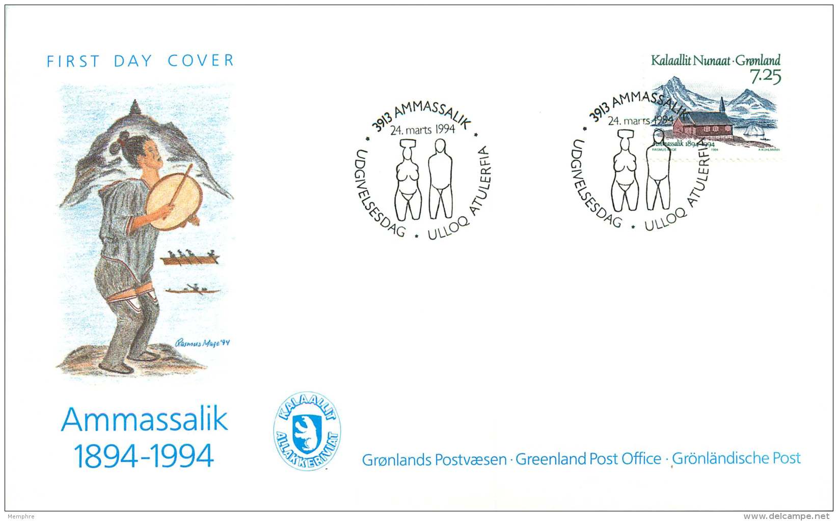 1994  Ammasalik Centenial  MiNr 245 - FDC