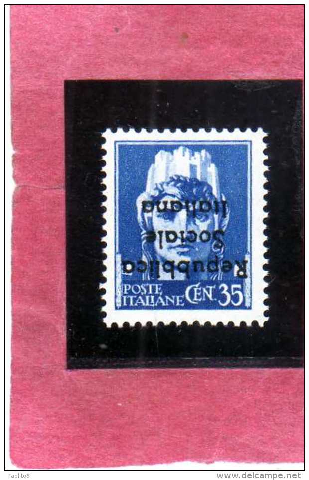 EMISSIONI LOCALI 1944 TERAMO  CENT. 35 C VARIETA' VARIETY MNH - Emissions Locales/autonomes