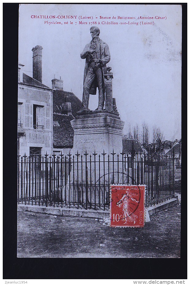 CHATILLON COLIGNY STATUE - Chatillon Coligny