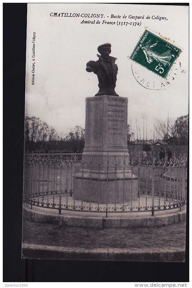 CHATILLON COLIGNY STATUE - Chatillon Coligny