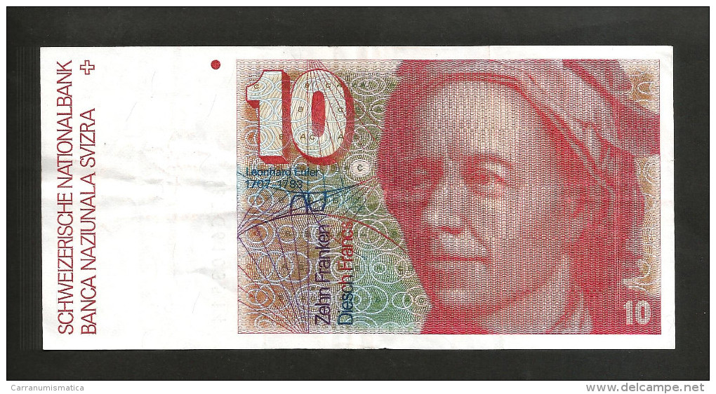 SVIZZERA / SUISSE / SWITZERLAND - BANQUE NATIONALE SUISSE  - 10 FRANCS / FRANKEN - L. EULER - Suisse