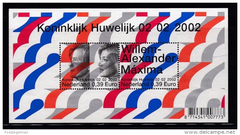 NEDERLAND, 2002, Mint Block, Wedding Maxima-Willem Alexander,    Bl 2046, #7942 - Unused Stamps