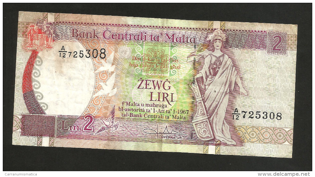 MALTA - CENTRAL BANK Of MALTA - 2 Lm / POUNDS (1967) - Malta