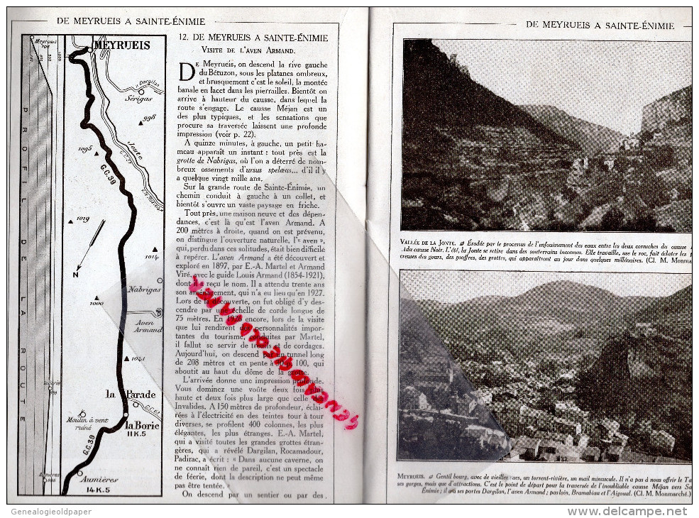 48 - GORGES DU TARN - MEYRUES-TUNNEL FEMME MORTE - HACHETTE 1930-MENDE-SAINTE ENIMIE-ROZIER-MILLAU-NIMES-PUY - Dépliants Touristiques