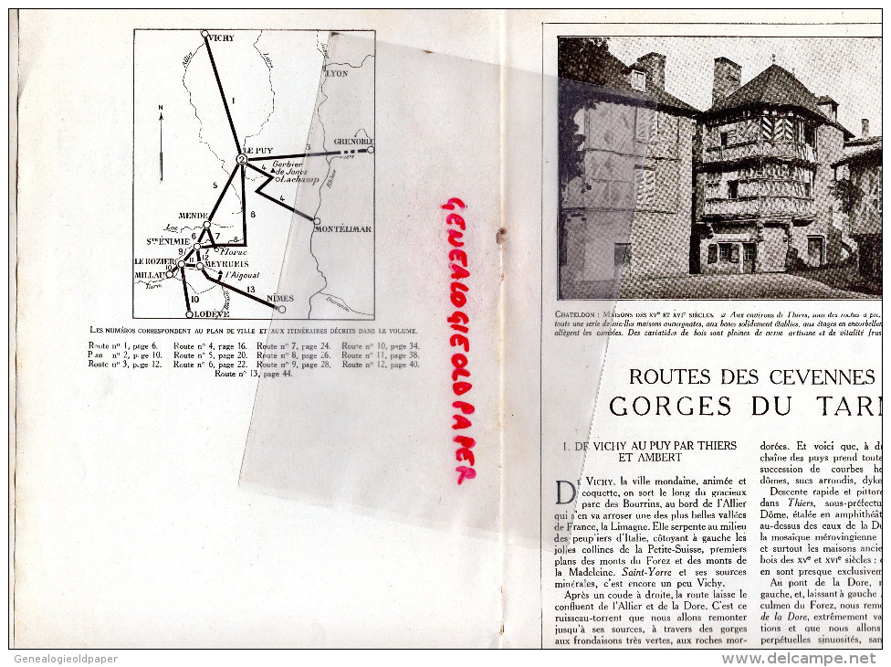 48 - GORGES DU TARN - MEYRUES-TUNNEL FEMME MORTE - HACHETTE 1930-MENDE-SAINTE ENIMIE-ROZIER-MILLAU-NIMES-PUY