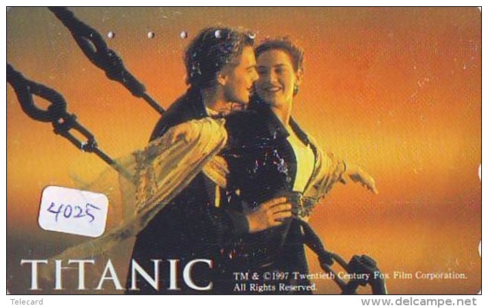 Télécarte Japon Cinéma * 4025 * TITANIC *  Japan Movie Phonecard * TELEFONKARTE * FILM * CINEMA - Film