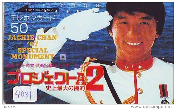 Télécarte Japon Cinéma * 4031 * JACKIE CHAN *  Japan Movie Phonecard * TELEFONKARTE * FILM * CINEMA - Kino