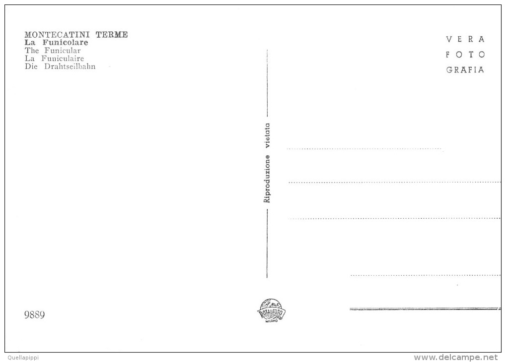 04548 "(PT) MONTECATINI TERME - LA FUNICOLARE" ANIMATA, VERA FOTOGRAFIA.  CART  NON SPED - Altri & Non Classificati