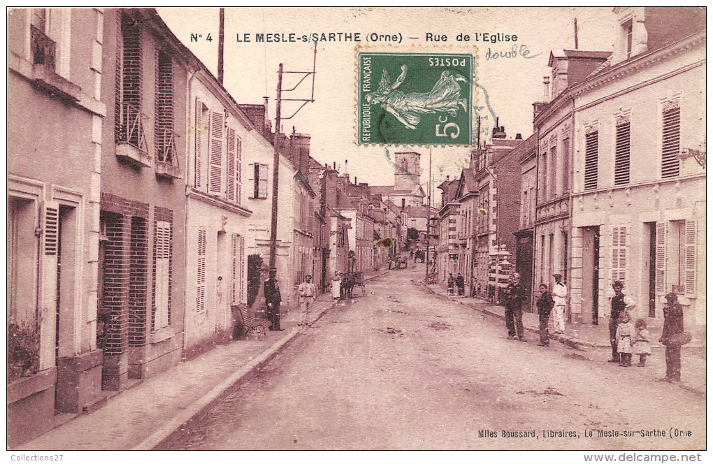 61-LE MESLE-SUR-SARTHE- RUE DE L'EGLISE - Le Mêle-sur-Sarthe