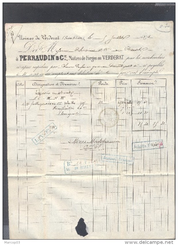 SAONE ET LOIRE 71 MARTIGNY LE COMTE LAC Tad 24 Sur N° 60 Du 07/07/1876 SUP Ind23 - 1849-1876: Classic Period