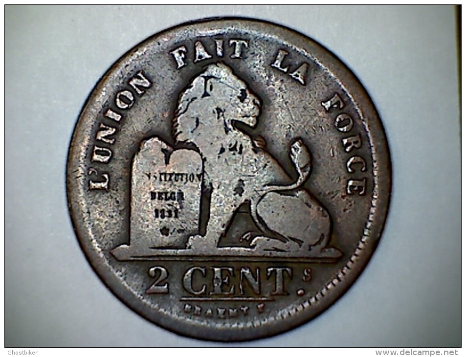 2 Centimes Cu - Braemt F. - 1833 - Brede Rand - 2 Centimes