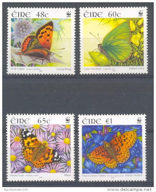 Ncw363s WWF FAUNA VLINDERS BLOEM FLOWERS BUTTERFLIES SCHMETTERLINGE MARIPOSAS PAPILLONS IRELAND EIRE 2005 PF/MNH - Lots & Serien