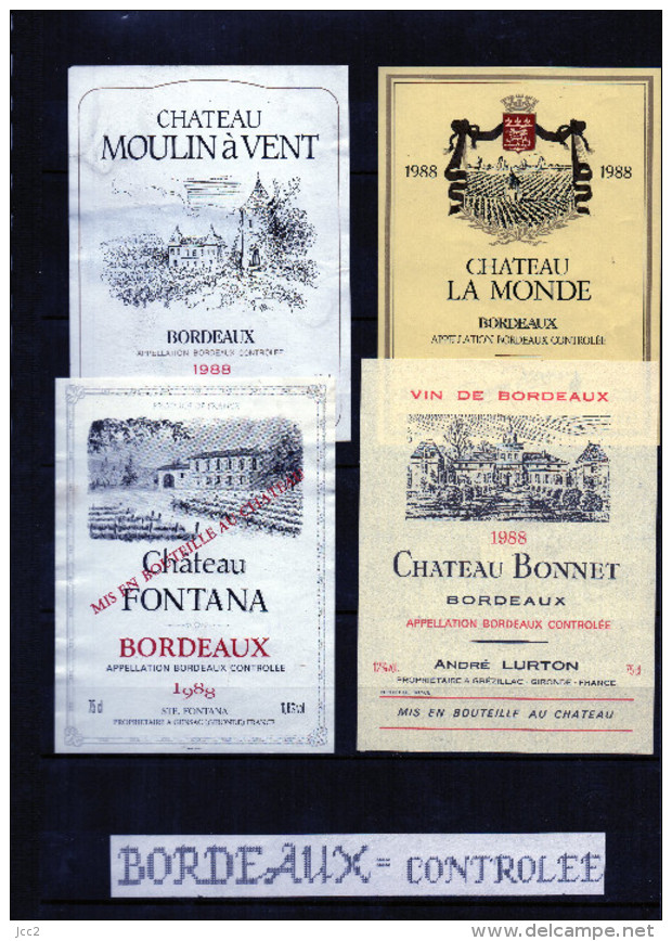 Étiquette De Vin Saint-Estèphe Médoc – L. Bernard Coutras Gironde 1933 – Originale