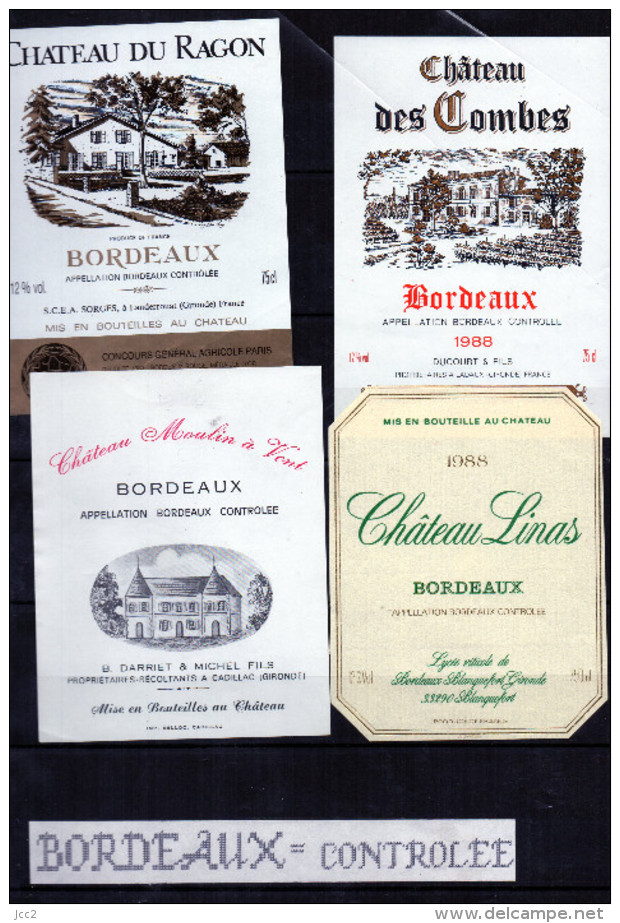 BORDEAUX - Controlée 4 Etiquettes - N° 49 - Colecciones & Series