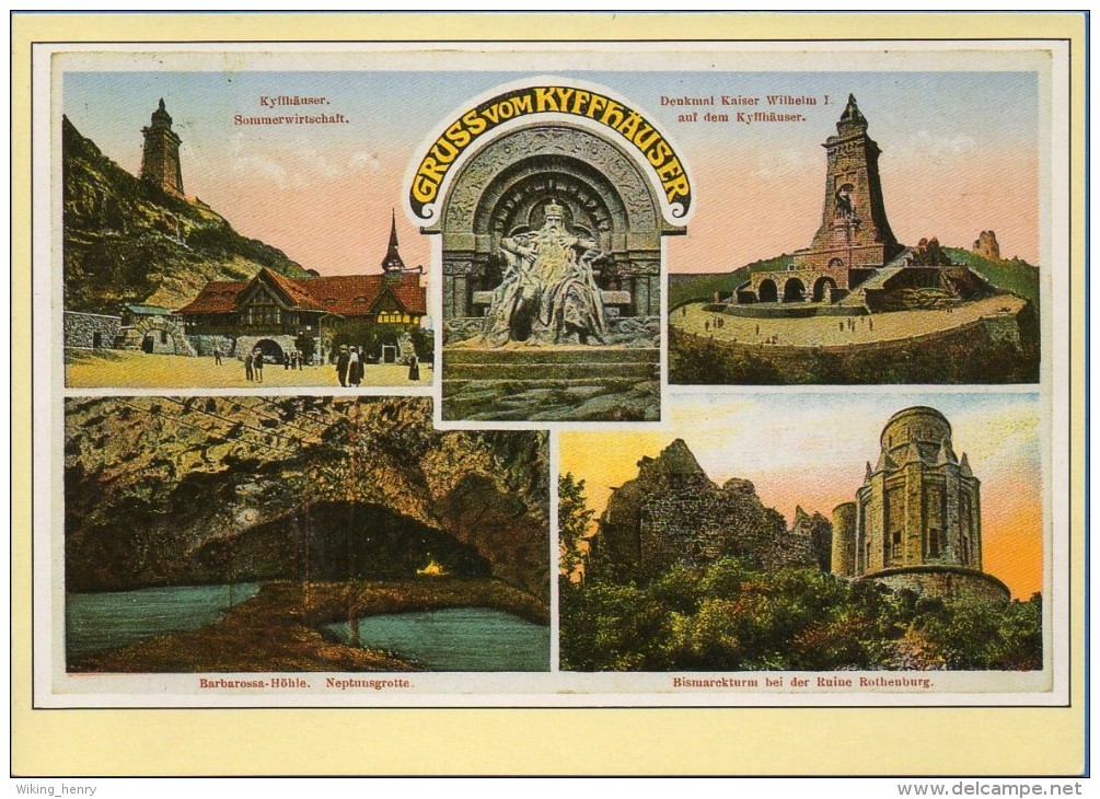 Kyffhäuser - Mehrbildkarte 16  Nachdruck Einer Alten Litho - Kyffhaeuser