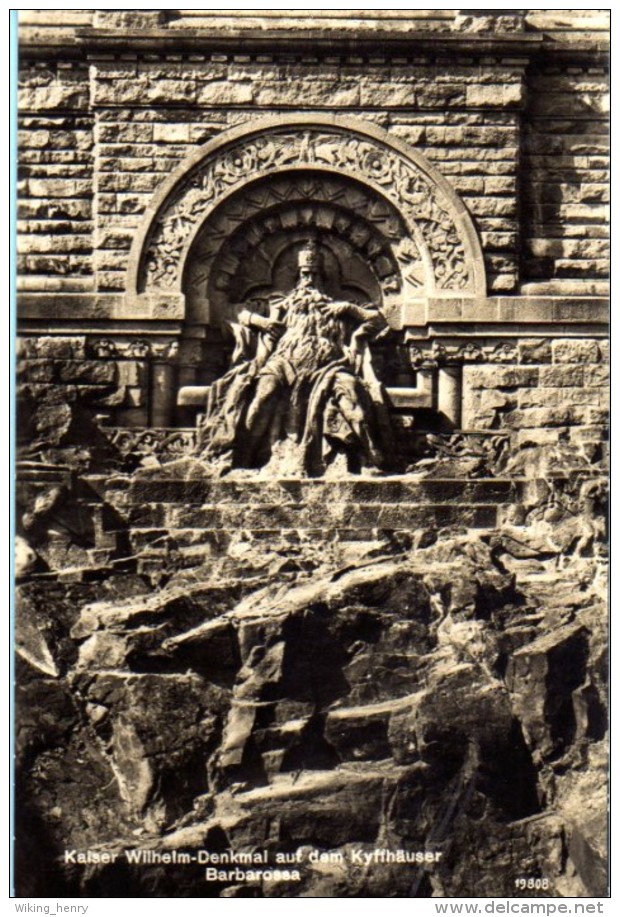 Kyffhäuser - S/w Kaiser Wilhelm Denkmal Auf Dem Kyffhäuser 2 - Kyffhäuser