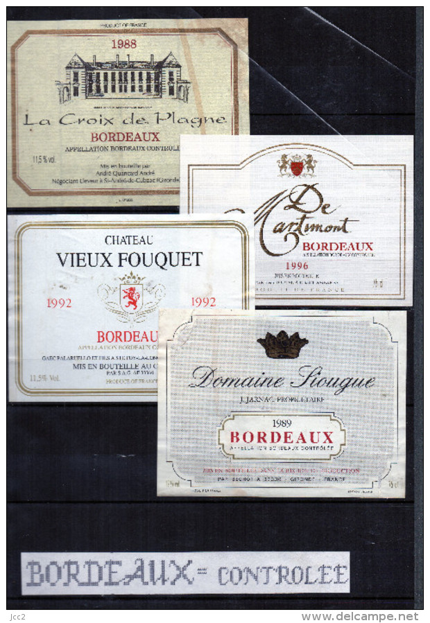BORDEAUX - Controlée 4 Etiquettes - N° 54 - Colecciones & Series