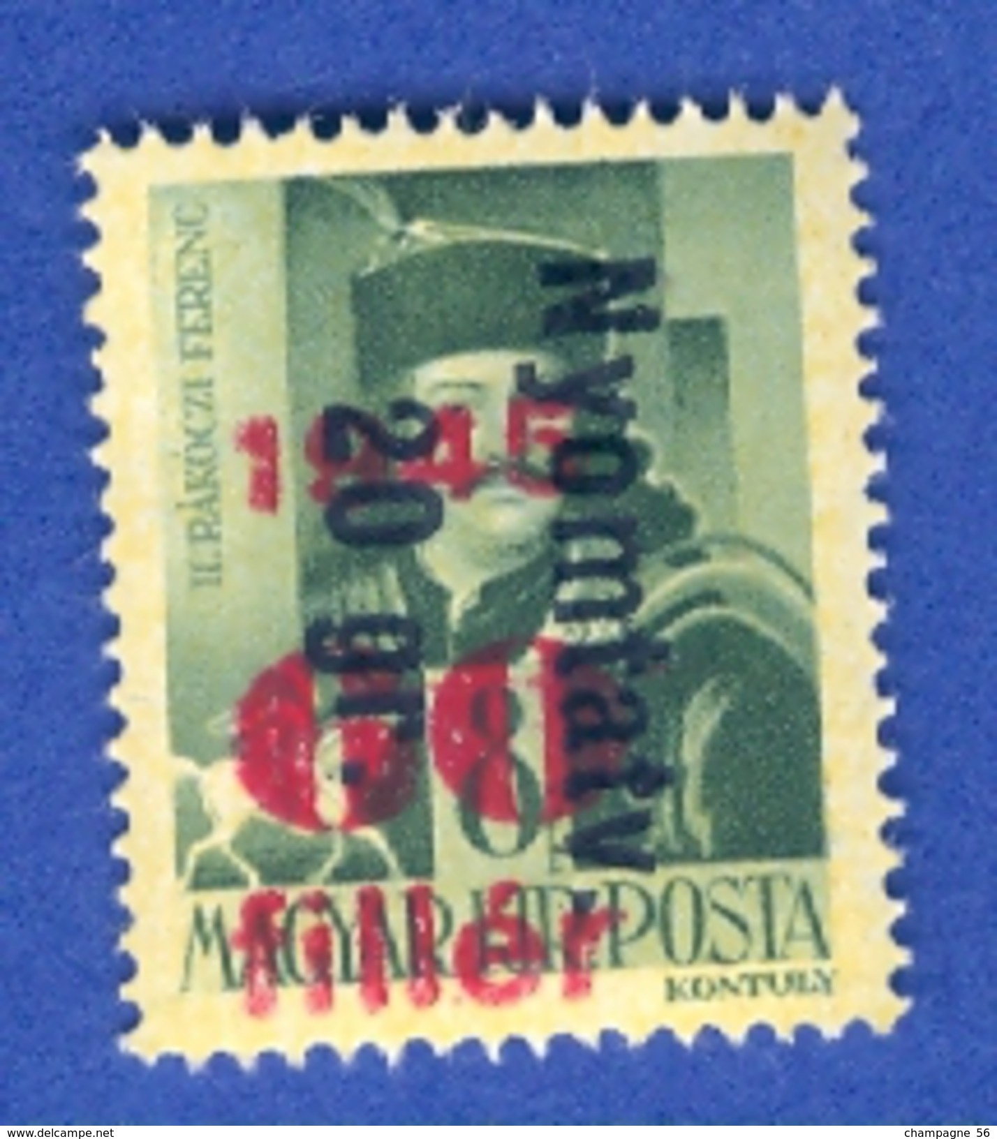 * 1946 N° 771 SURCHARGE NYOMTATV 20 GR NOIR 1945 60 FILLER ROUGE JAUNE  NEUF DOS CHARNIÈRE - Variedades Y Curiosidades