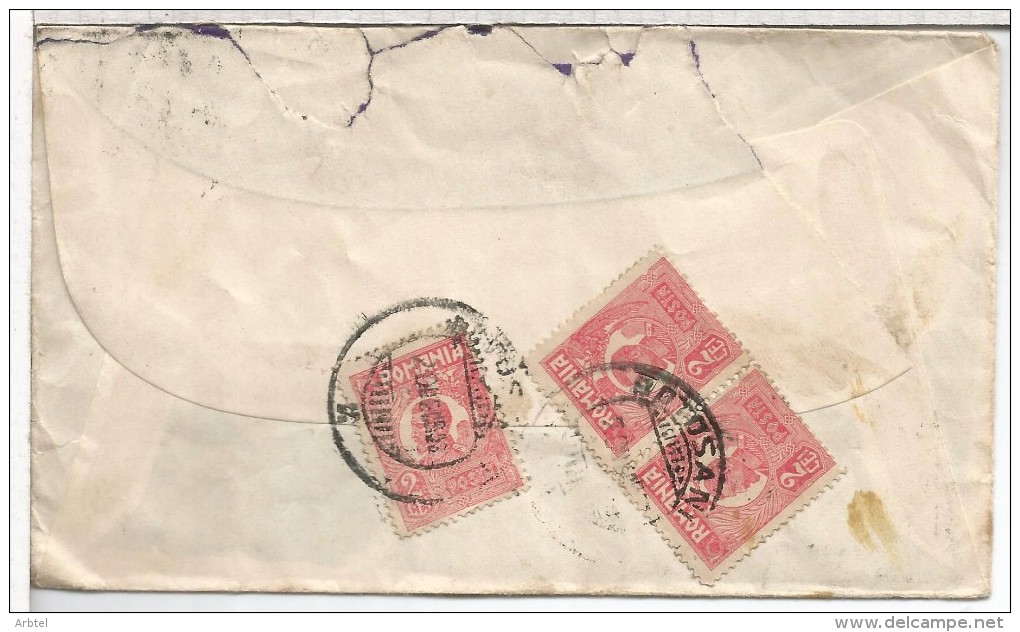 RUMANIA CC 1892 BOTOSANI A PARIS - Covers & Documents