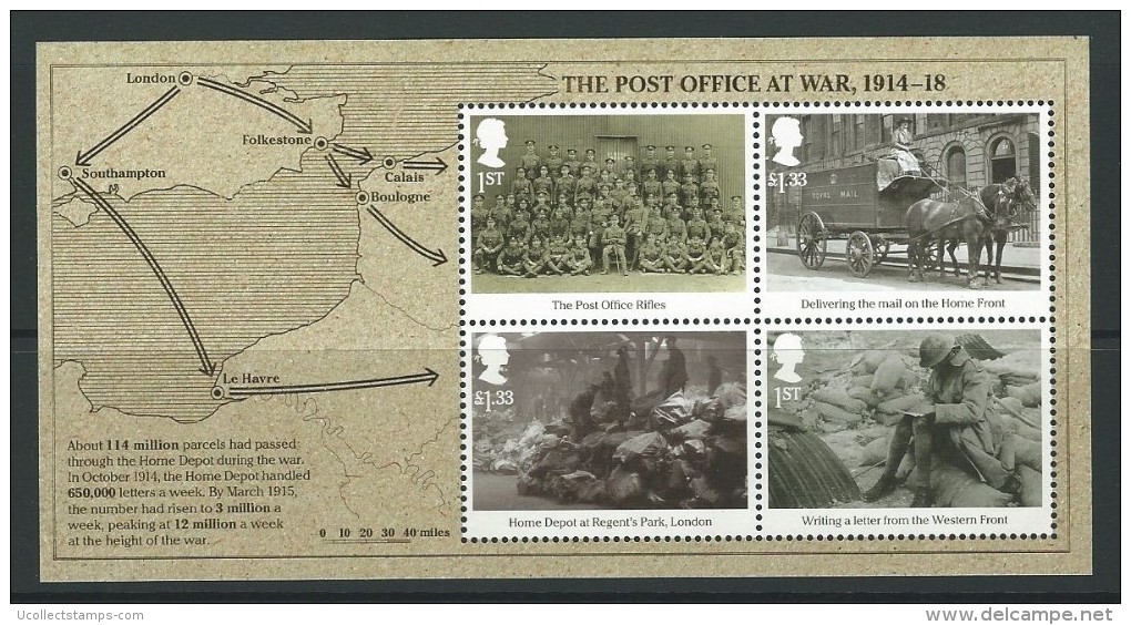 Great Britain  2016   WWI   Eerste Wereldoorlog  Blok-m/s  1916  Postfris/mnh/neuf - Nuevos