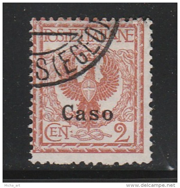 Italian Colonies 1912 Greece Aegean Islands Egeo Caso Casos No 1 Lot Used (B353) - Egeo (Caso)