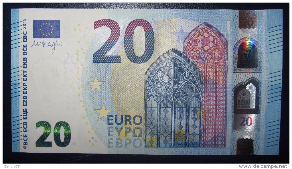 20 EURO S007F1 Draghi Italy Serie SF Perfect  UNC - 20 Euro