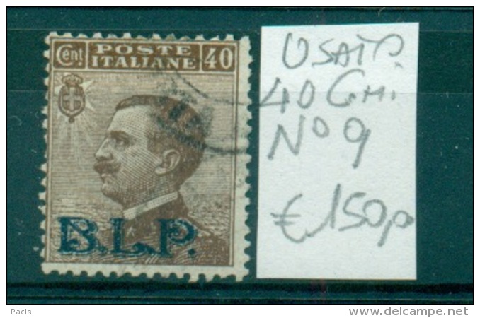 REGNO 1922-23 EFFIGIE B.L.P. 40 C. BRUNO ANNULLATO N.9 - Timbres Pour Envel. Publicitaires (BLP)