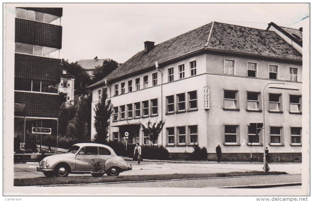 ALLEMAGNE,GERMANY,DEUTSCHLAND,BADEN BADEN EN  1954,foyer De Garnison,voiture Auto Union - Karlsruhe