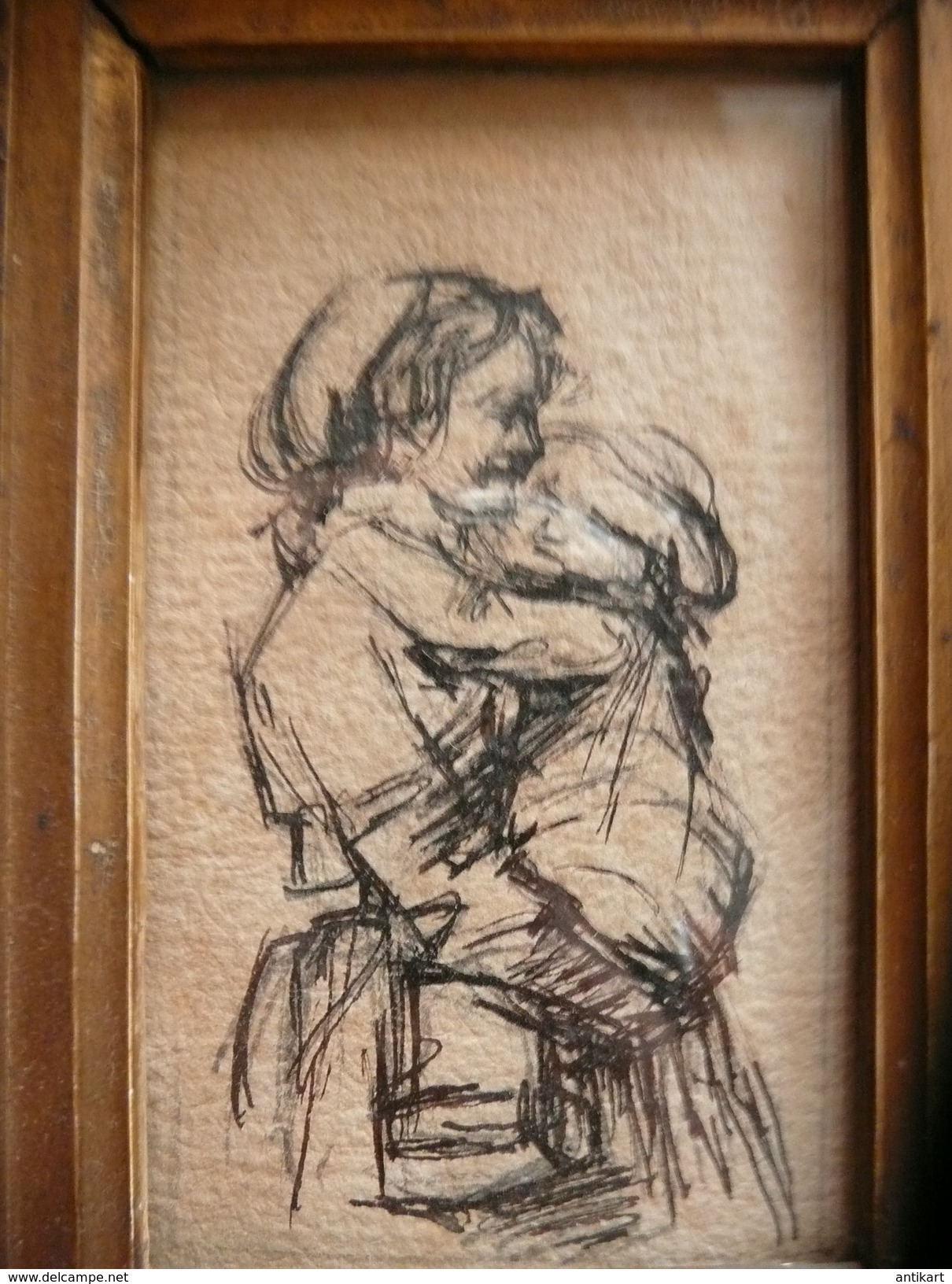 Ecole Ou Suiveur De Rembrandt - XVIIe - Femme Tenant Un Enfant - Dibujos