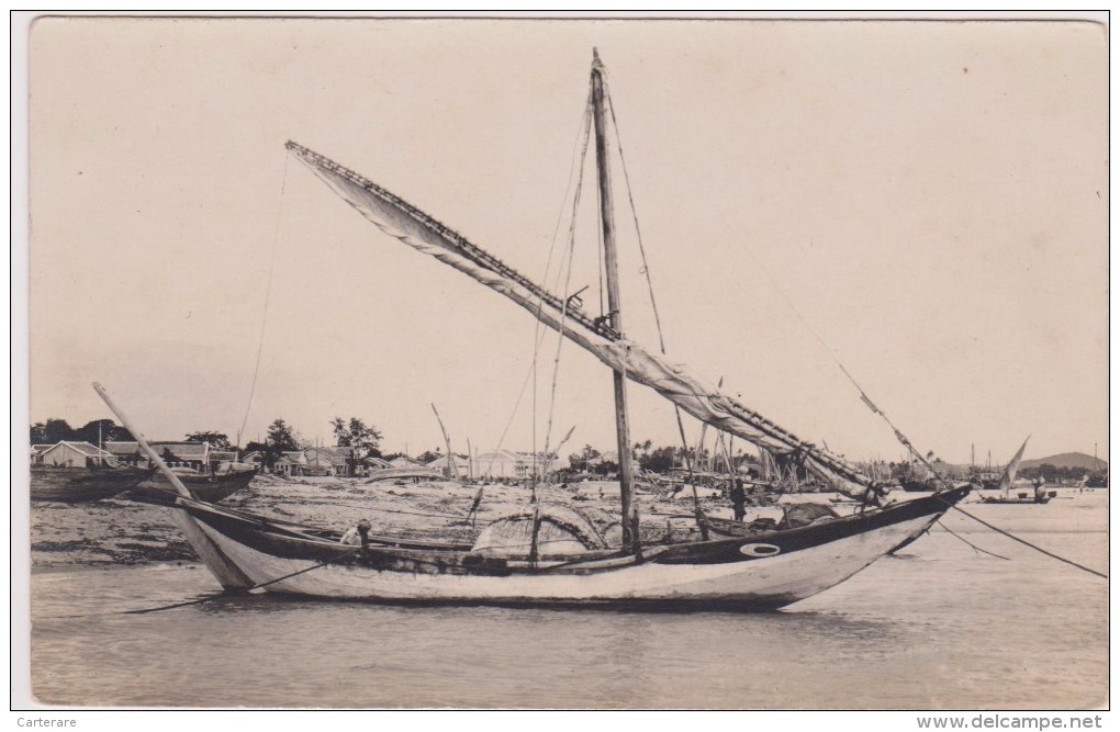 CARTE PHOTO,AFRIQUE,ORIENT,EGYPTE,EGYPT,BATEAU SUR LE NIL EN 1900,PORT,HARBOUR - Other & Unclassified