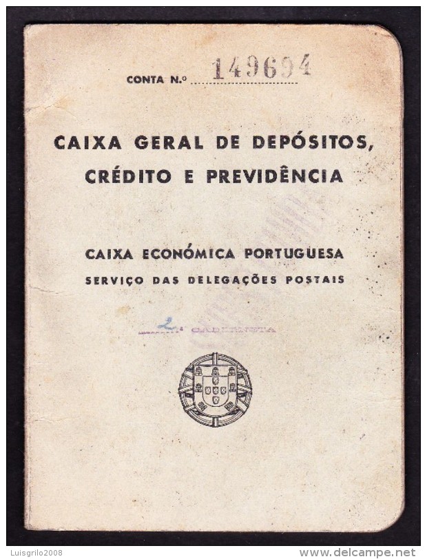 1912 . PORTUGAL - ÉCONOMIQUE AFFAIRE PORTUGAIS / SERVIÇOS POSTAIS DA CAIXA ECONÓMICA PORTUGUESA - Documenti Storici