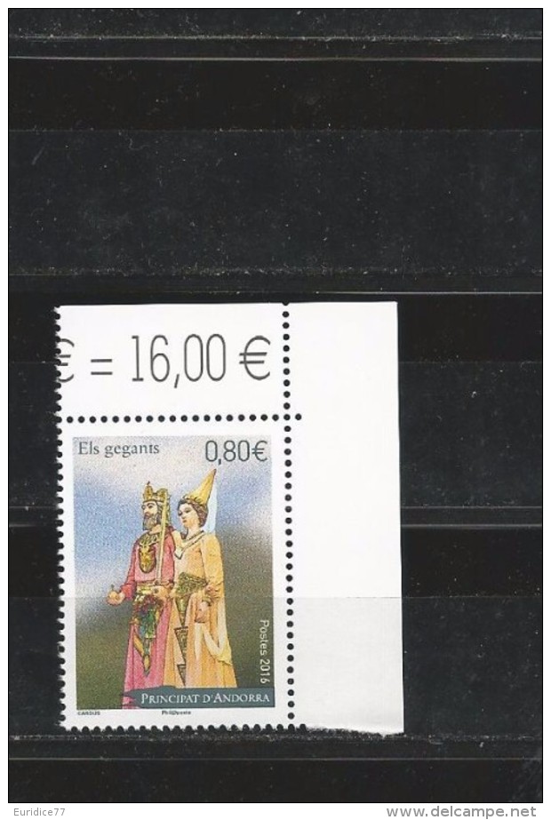 French Andorra 2016 - El Gegants Mnh - Unused Stamps