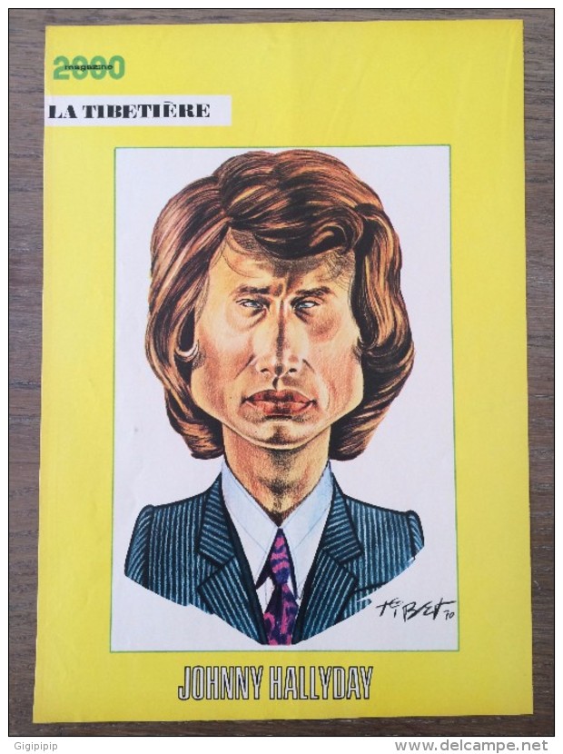 PORTRAIT CARICATURE PAR TIBET _ JOHNNY HALLYDAY - Verzamelingen