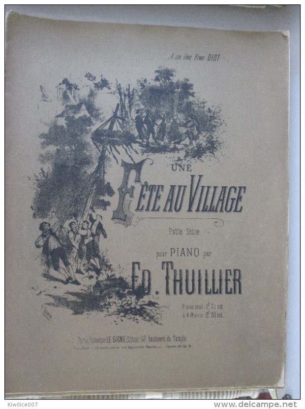 Une Fete Au Village    Petite Scene Pour Piano  Par Ed Thullier - Strumenti A Corda