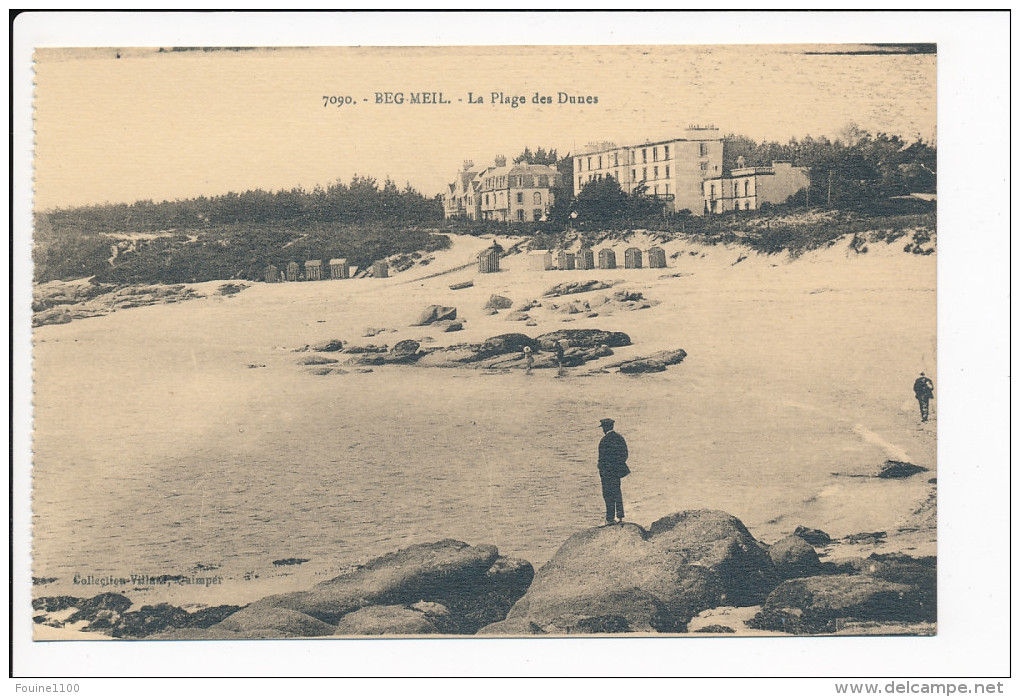 Carte De  Beg Meil   La Plage Des Dunes ( Recto Verso ) - Beg Meil