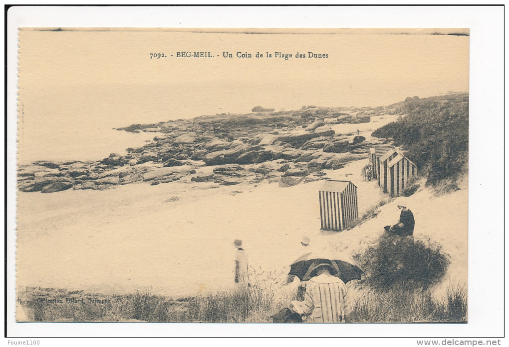 Carte De  Beg Meil   La Plage Des Dunes ( Recto Verso ) - Beg Meil