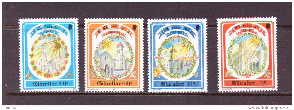 GIBRALTAR 1992 NOEL  YVERT N°659/62  NEUF MNH** - Christmas