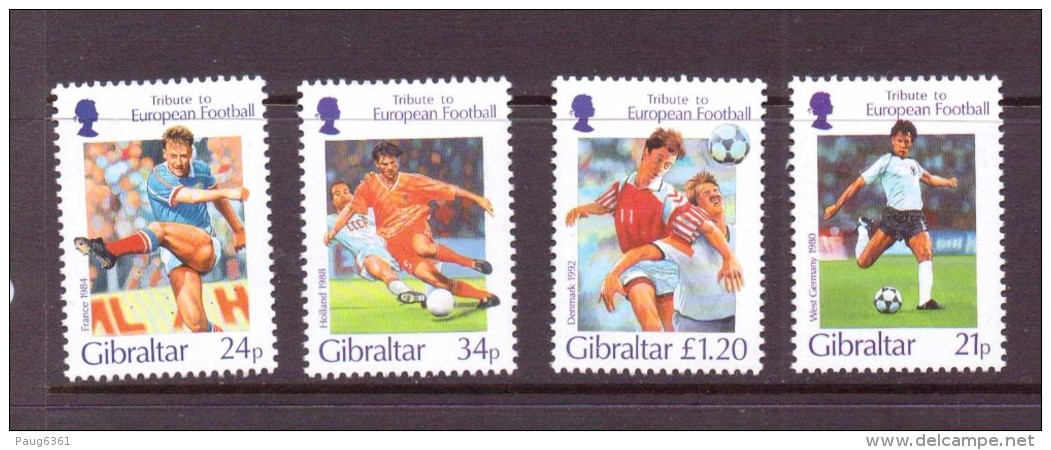 GIBRALTAR 1996 FOOTBALL  YVERT N°768/71  NEUF MNH** - Unused Stamps
