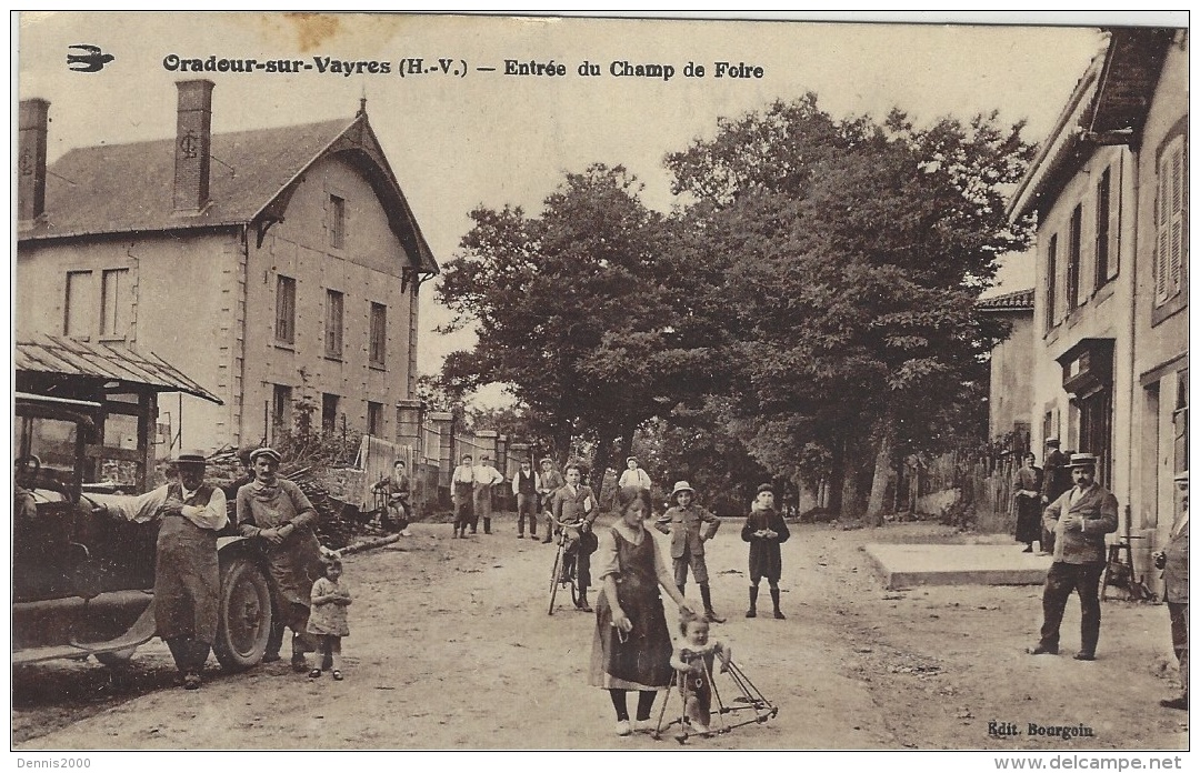 ORADOUR-sur-VAYRES - Entrée Du Champ De Foire- Ed.  Bourgoin ( Sigle Hirondelle) - Oradour Sur Vayres