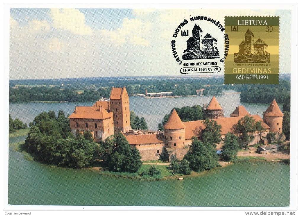 LITUANIE - 6 Cartes Maximum ou commémoratives - 1991