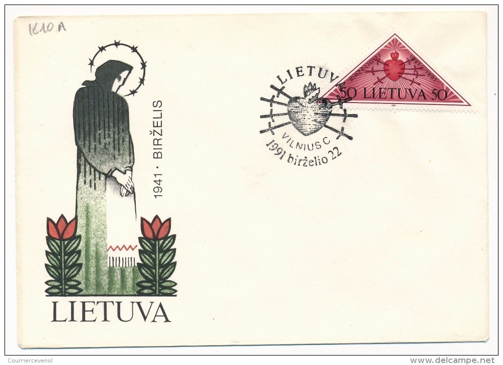 LITUANIE - 5 Enveloppes Avec Timbres Triangulaires - 1992 - "1941 Birzelis" - Lituanie